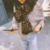 【 Retail 】90*180 best-selling leopard print trimmed satin scarf from Dongdaemun, South Korea details Picture